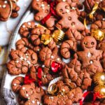 vegan gingerbread cookies on tray