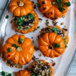Stuffed Mini-Pumpkins with Wild Rice and Kale