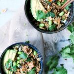 Vegan Poke Bowls with Green Tea Rice