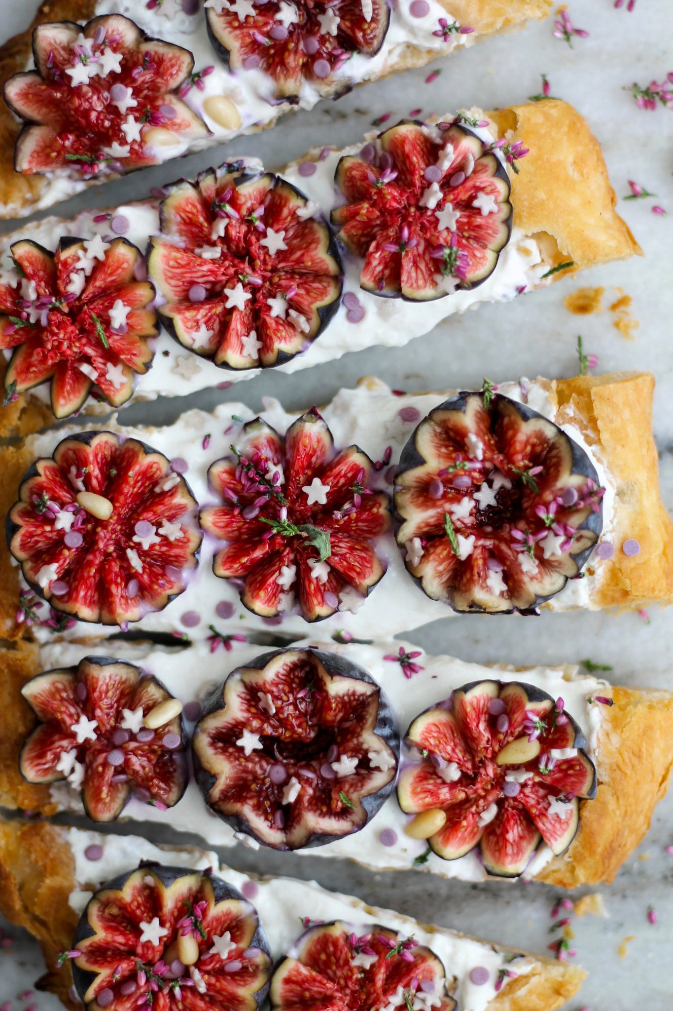 Flower Fig Pastry Tart