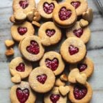 Vegan Raspberry Almond Linzer Cookies