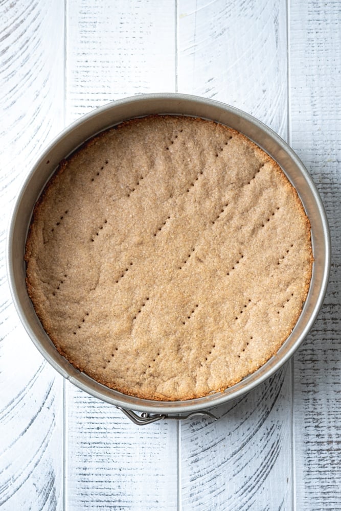 crust that has been blind baked and is lightly golden