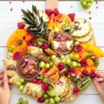 Tropical Fruit Platter with chocolate mousse dip