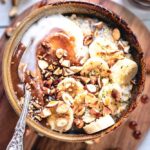 maple oatmeal with apple butter vegan and gluten-free