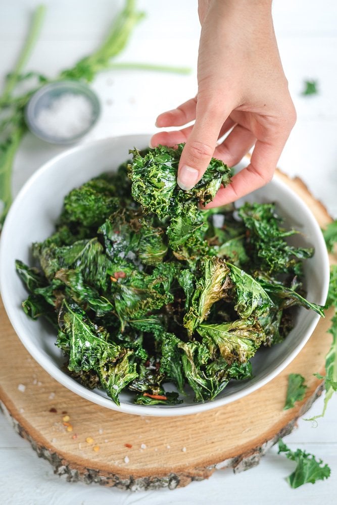 Nofail Salty Kale Chips Vegan, healthy and GF snack Two Spoons