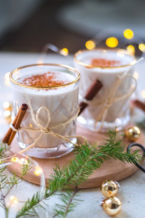 Creamy Vegan Eggnog with Almonds and Cashews - Two Spoons