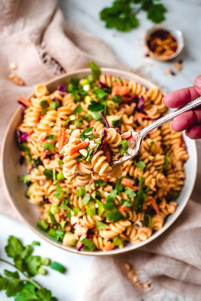 Vegan Thai Noodle Salad with Peanut Sauce glutenfree, proteinpacked