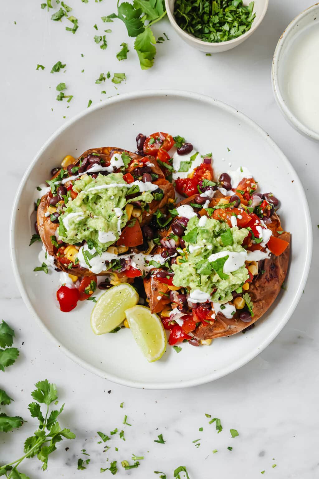 Black Bean Stuffed Sweet Potatoes (Vegan) Two Spoons
