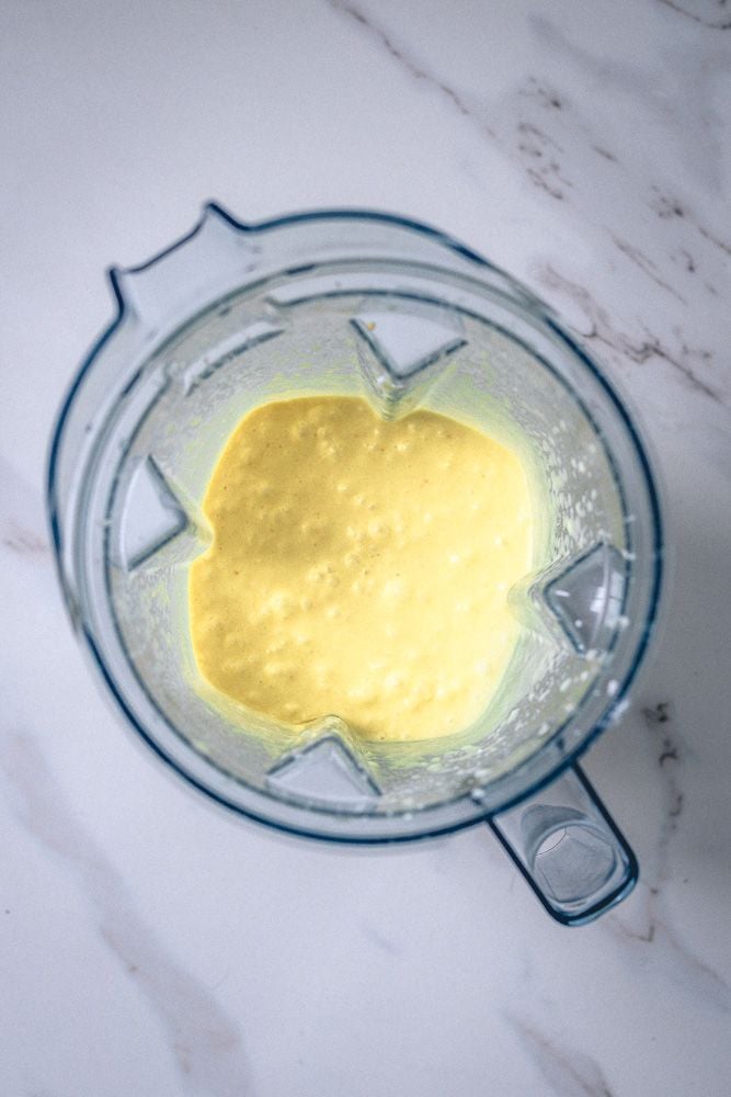 Blended flavoured coconut milk.