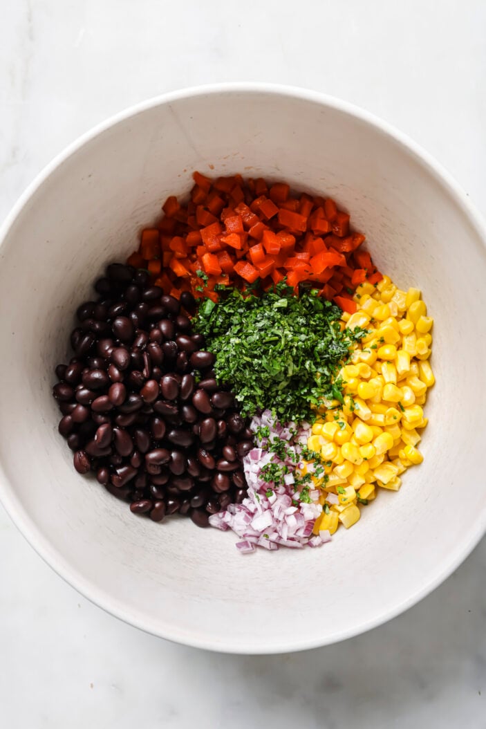 10 Minute Black Bean & Corn Salad | Two Spoons