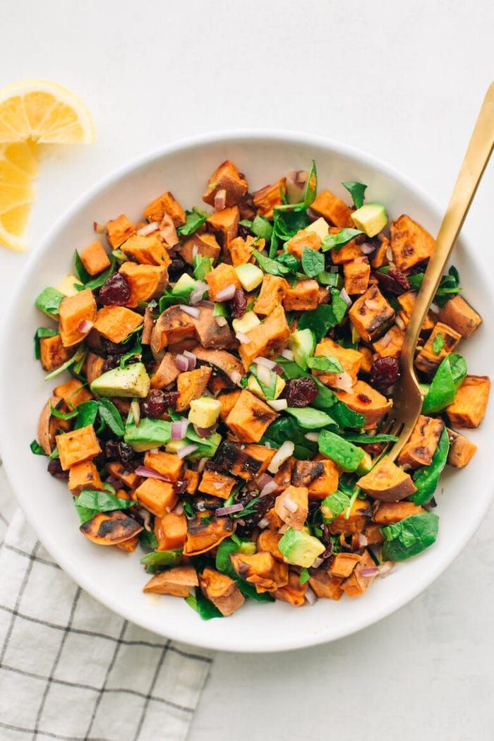 Roasted Sweet Potato Salad - Eating Bird Food 