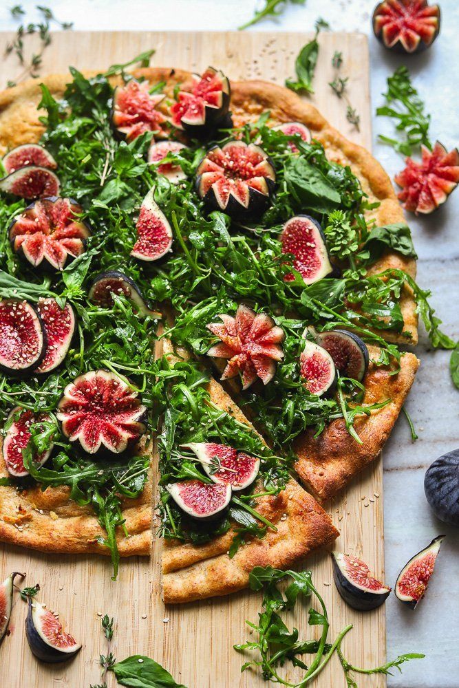 Vegan Fig and Arugula Salad Pizza