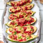 stuffed zucchini pizza boats