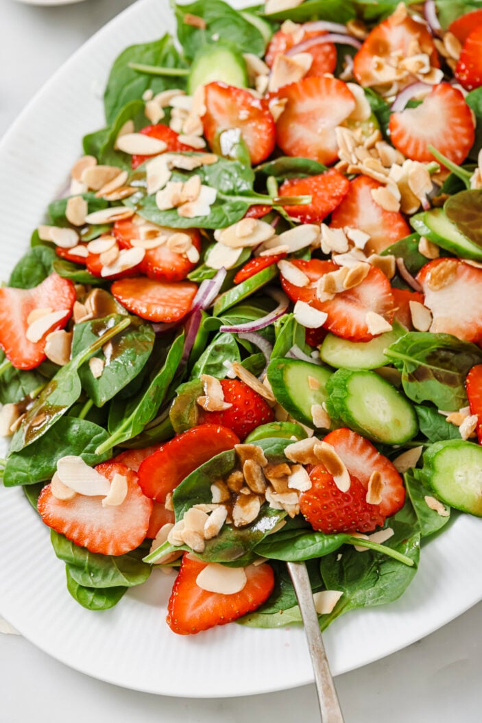 dressing for green salad with strawberries 20-Minute Strawberry Spinach Almond & Balsamic Indianwear Bridalwear Asianwear Designerwear Pakistaniwear in WEST DRAYTON