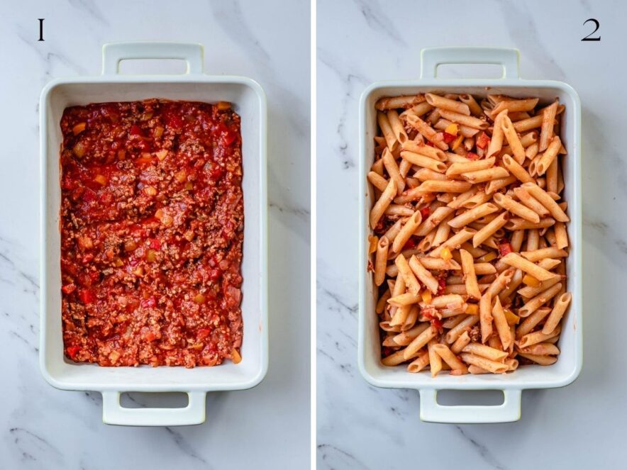 Vegan Baked Ziti with Cashew Cheese Sauce Two Spoons