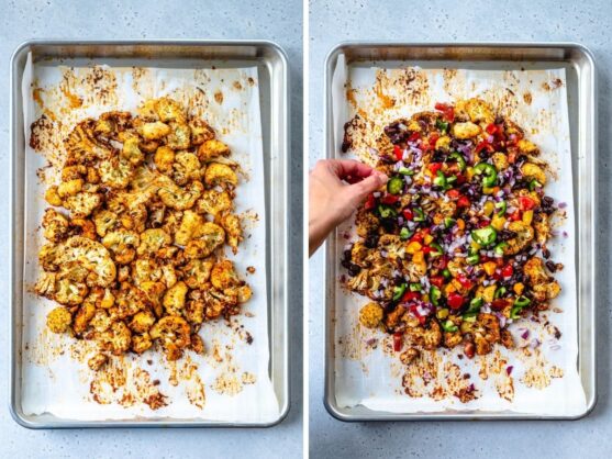 Cauliflower Nachos (Vegan) - Two Spoons