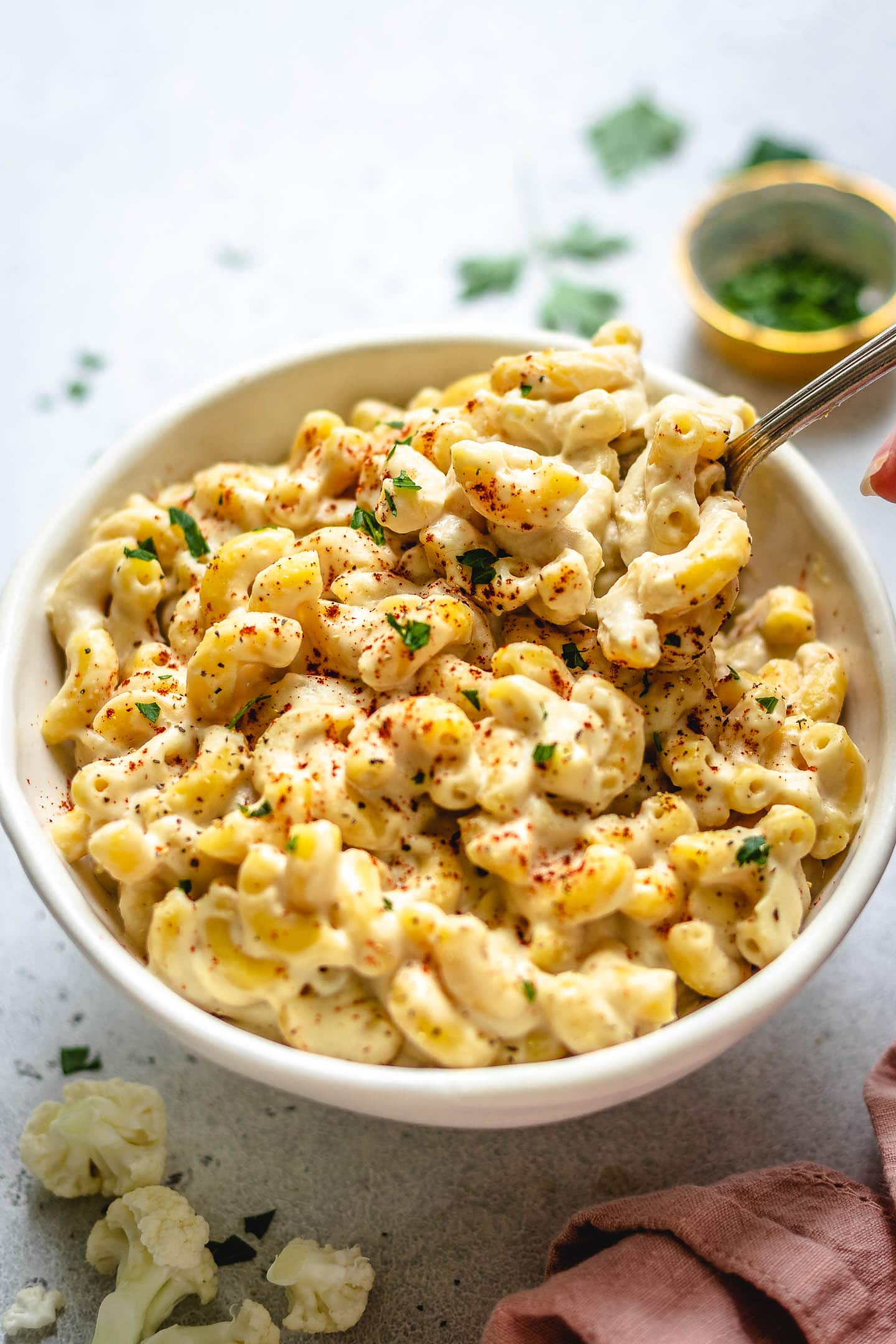 vegan cauliflower mac and cheese