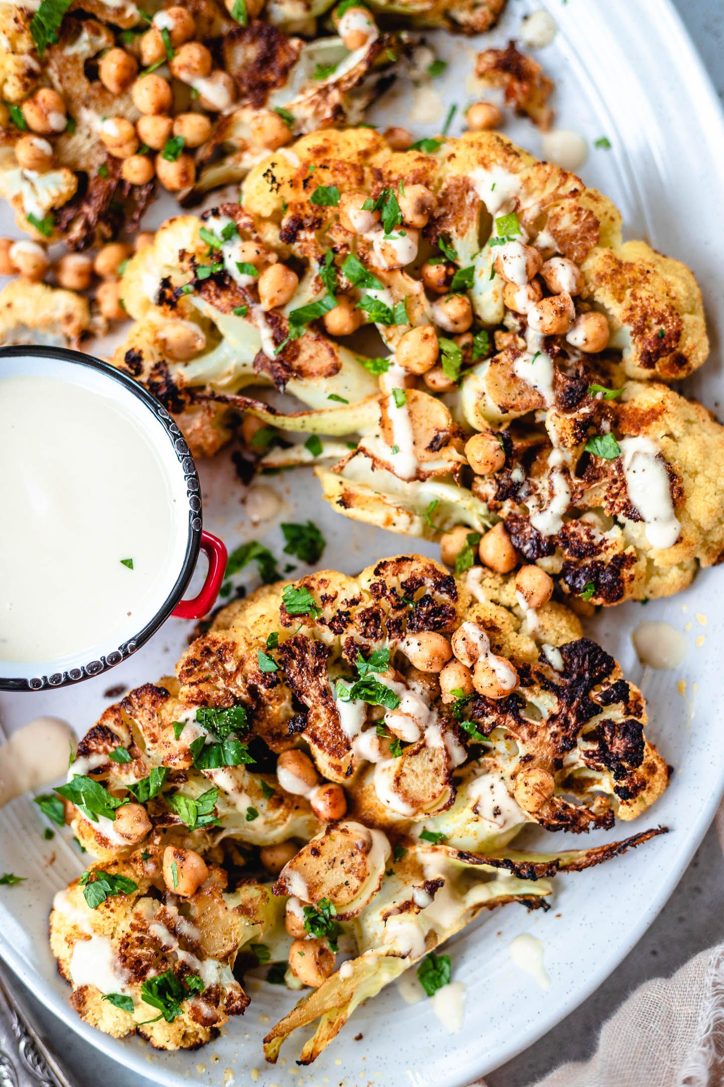 30-Minute Roasted Cauliflower Steaks with Chickpeas-image