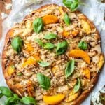 Peach pizza