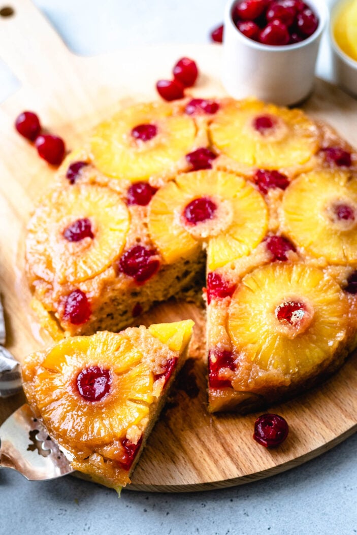 vegan pineapple upside down cake