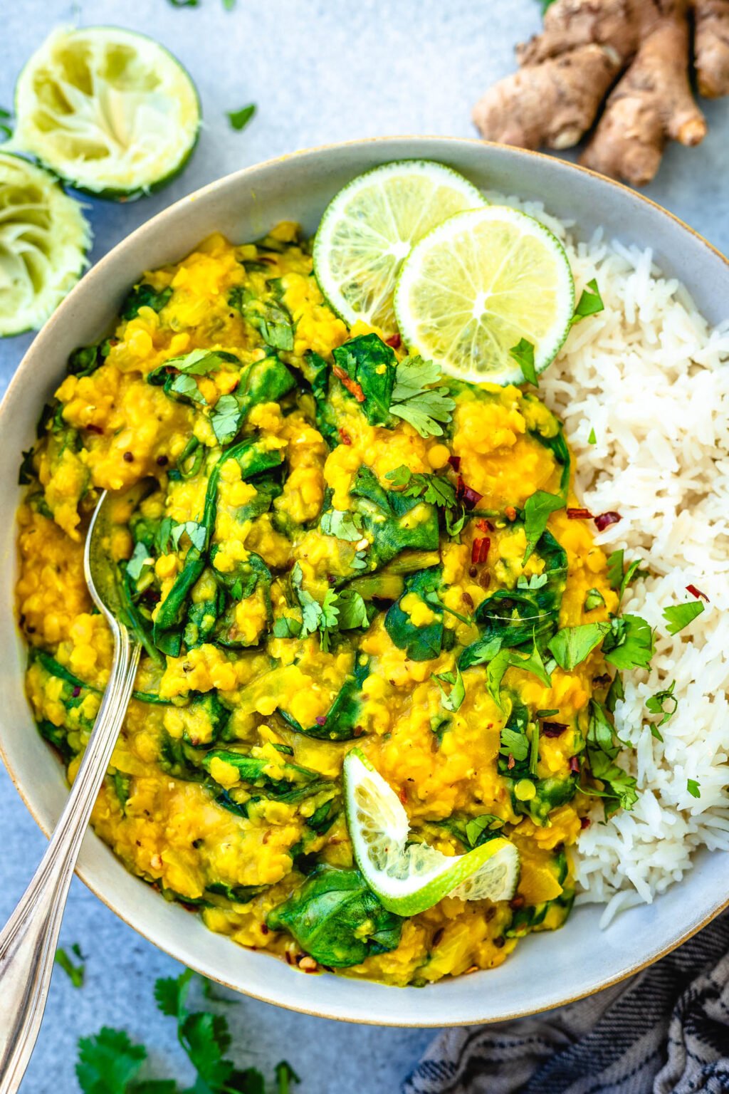 30Minute Dal Palak (Red Lentil Dal) Two Spoons