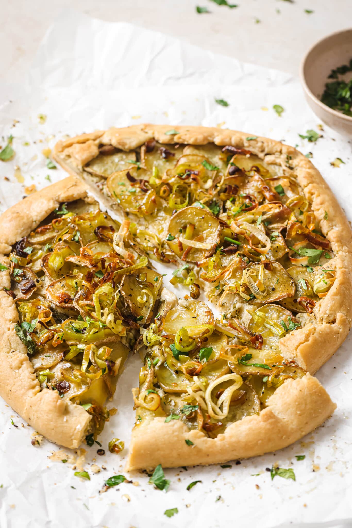 Savoury Leek and Potato Galette (vegan) Two Spoons