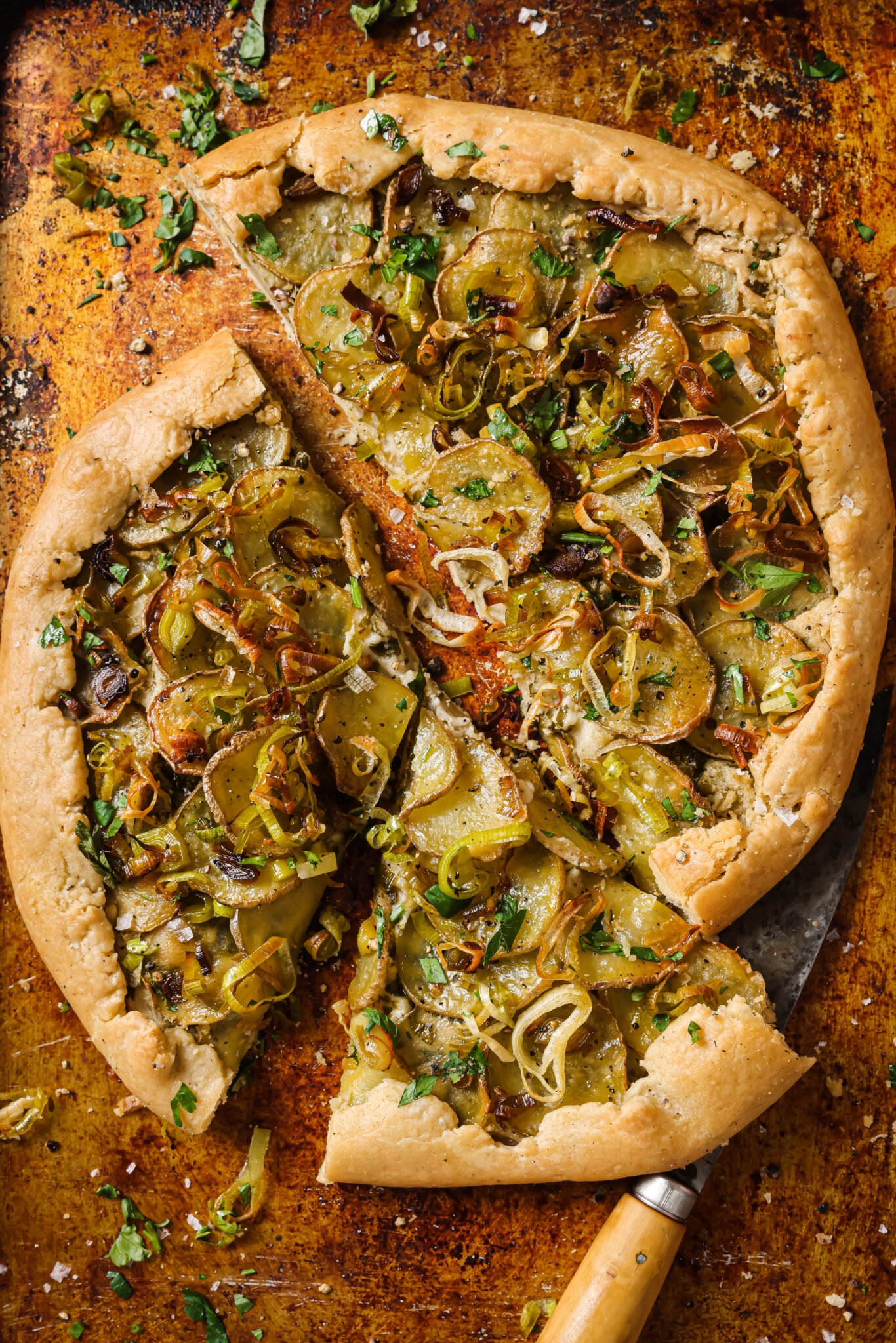 Savoury Leek and Potato Galette (vegan) Two Spoons
