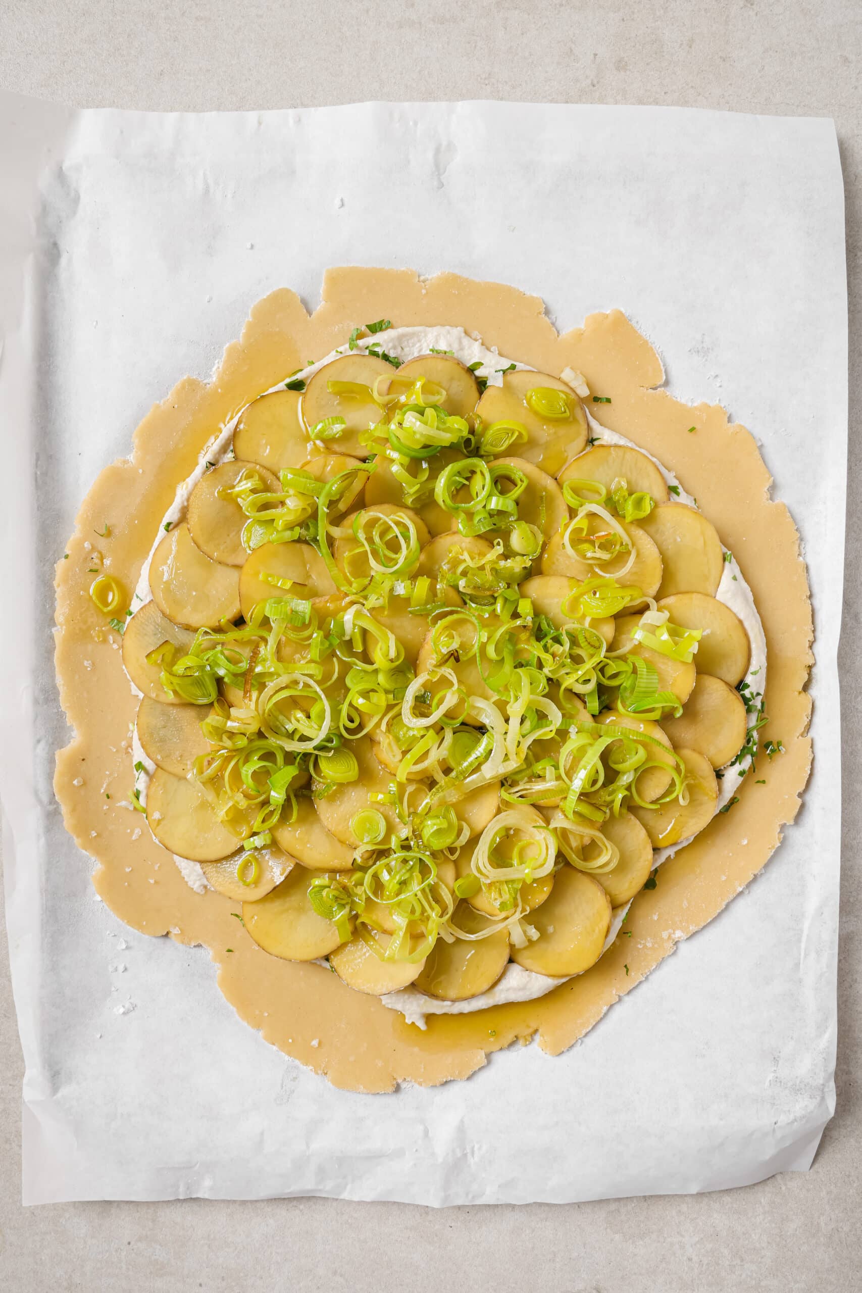 Savoury Leek and Potato Galette (vegan) Two Spoons