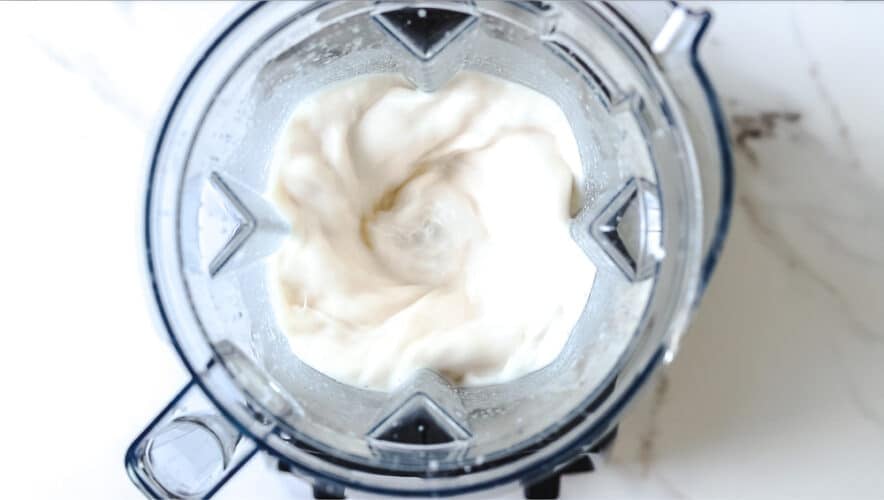 blending until smooth and creammy