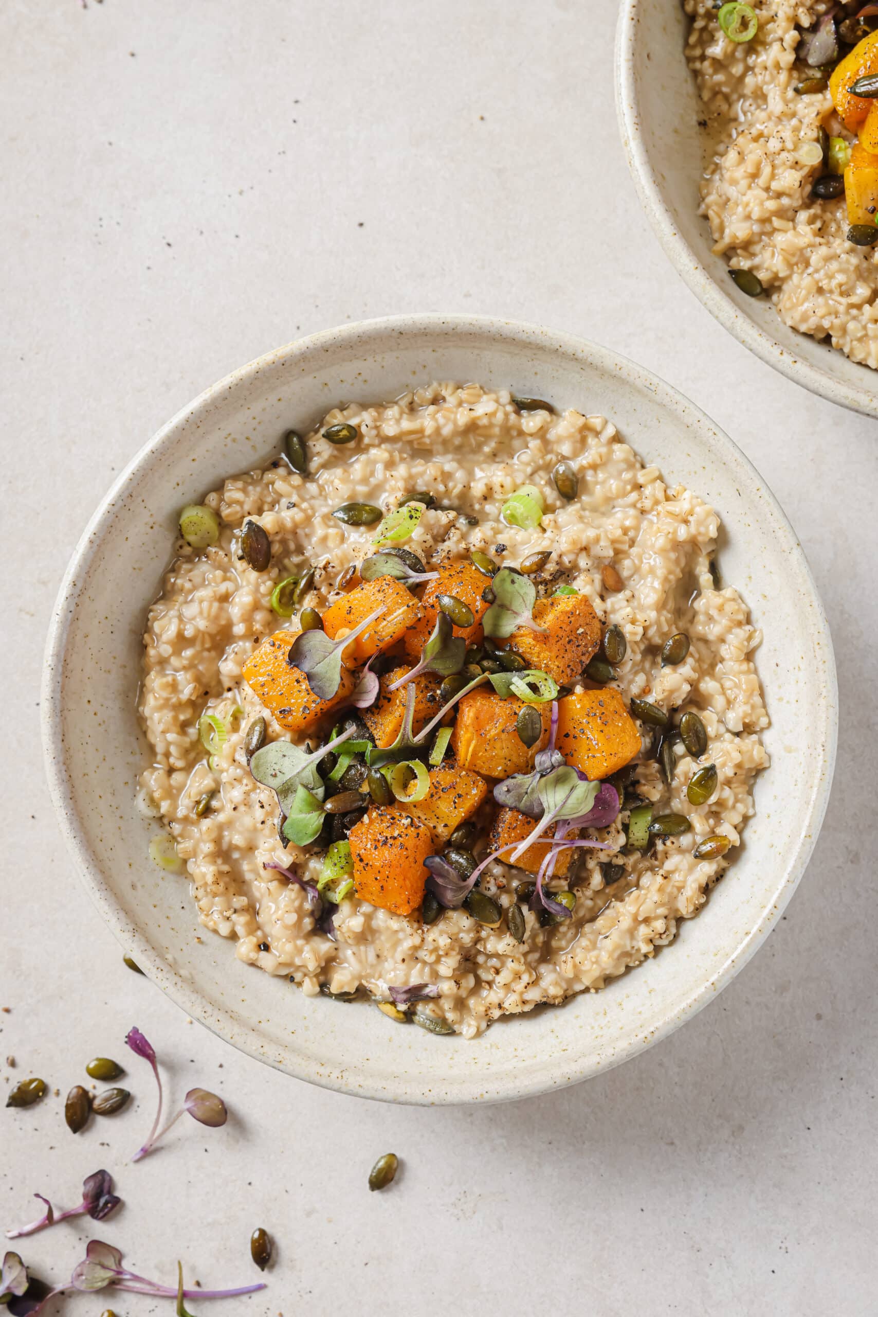 Savoury Oatmeal with Squash and Pepita (Vegan)-image