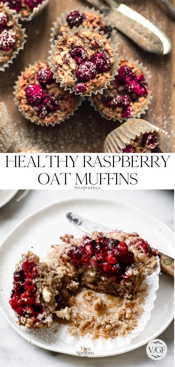 Healthy Raspberry Oat Muffins (Vegan) Two Spoons
