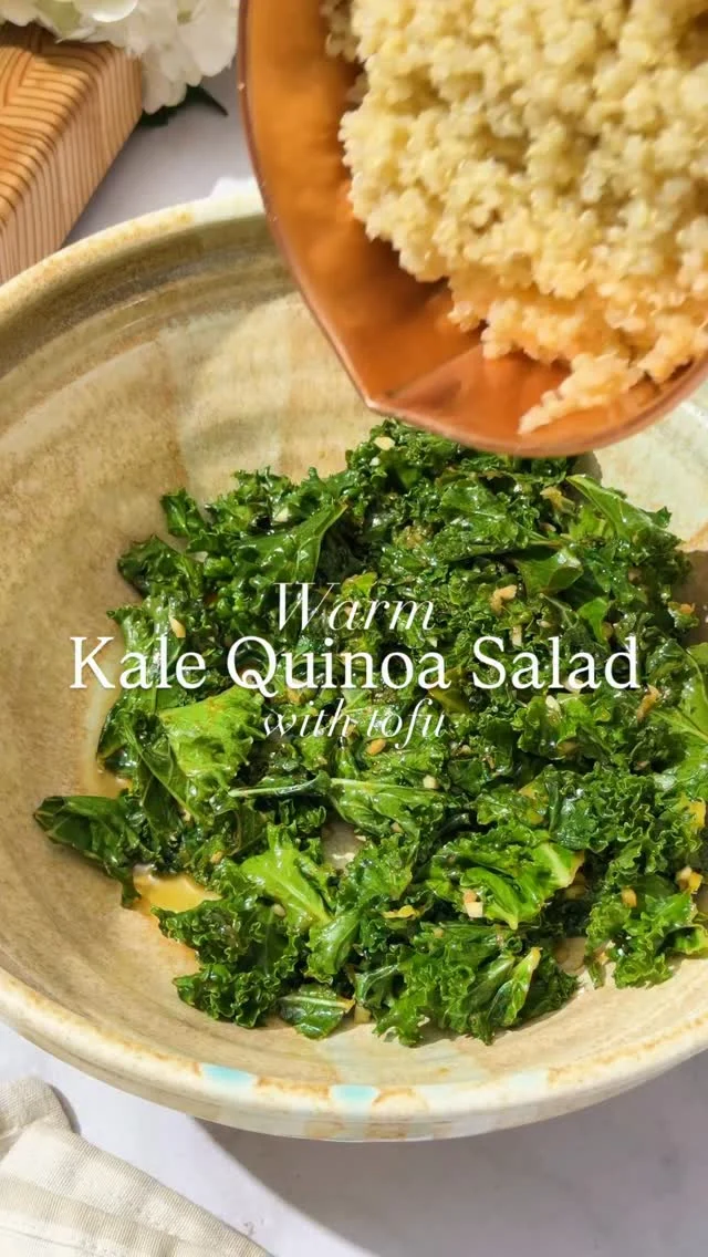 A single bowl of my Warm Kale Quinoa Salad with Tofu has 13g of protein, and 11 plant points -  nearly a third of your entire weekly plant diversity goal! (Which is why I made this recipe for you.😉) Comment “RECIPE” and I’ll send it.🌱💫

#kalesalad #warmsalad #tofusalad #30plantsaweek #wholefoodplantbased 

https://www.twospoons.ca/30-minute-warm-kale-quinoa-salad-with-tofu/